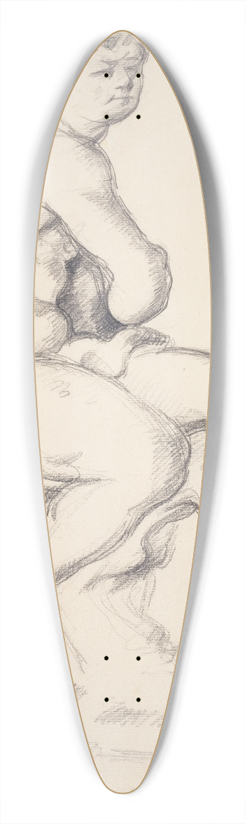 Paul Czanne - Hercules Resting 39.3 inch art pintail longboard deck