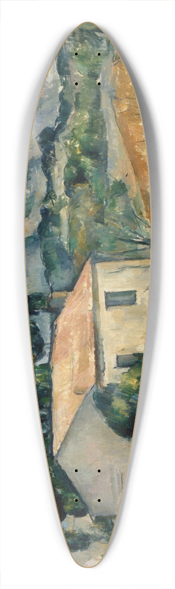 Paul Czanne - House in Provence 39.3 inch art pintail longboard deck