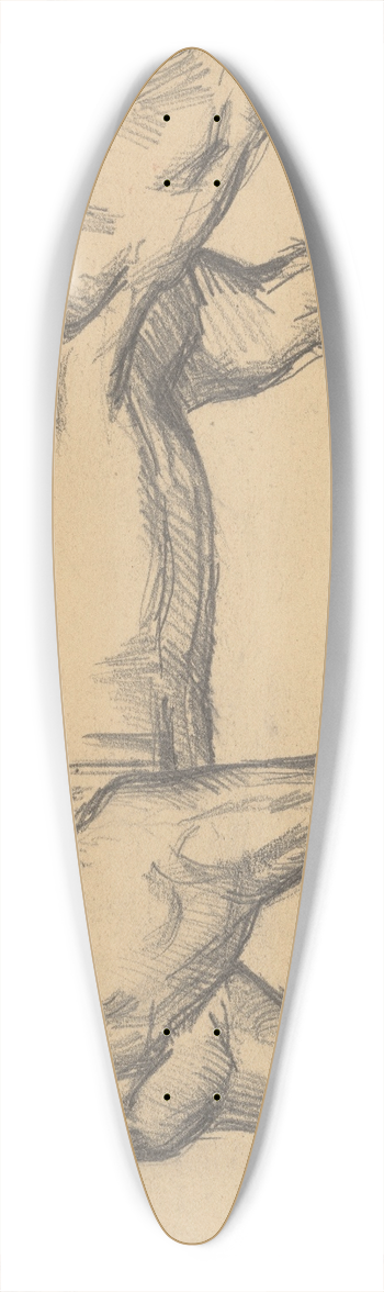 Paul Czanne - Jaguar 39.3 inch art pintail longboard deck