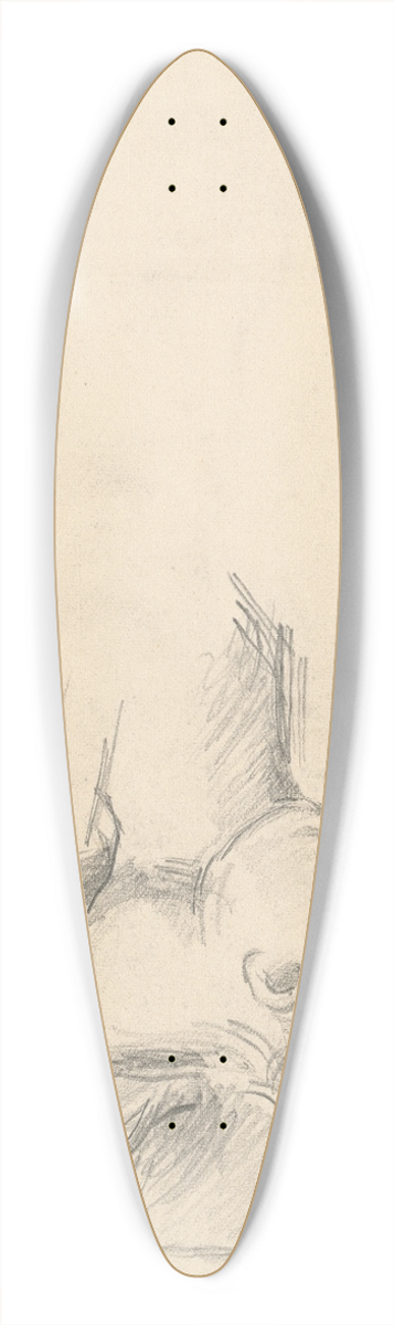 Paul Czanne - Man Bending Forward 39.3 inch art pintail longboard deck