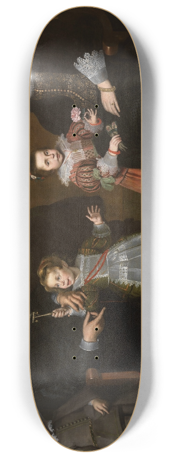 Cornelis de Vos - Portrait of a Family 8.25 inch art skate deck