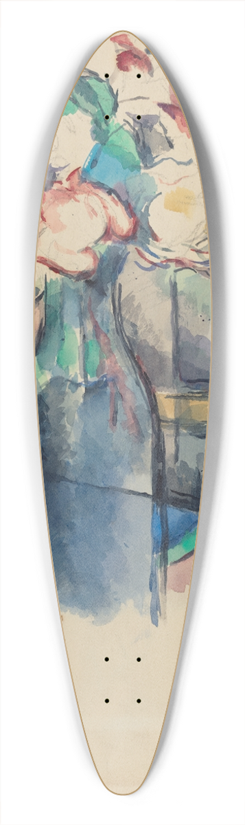 Paul Czanne - Roses in a Bottle (recto) 39.3 inch art pintail longboard deck