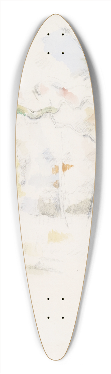 Paul Czanne - Sous-bois (Under the Trees) 39.3 inch art pintail longboard deck