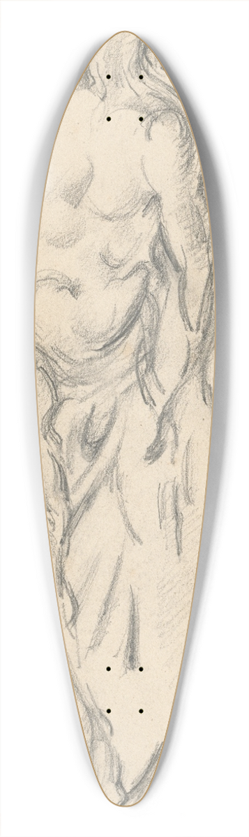 Paul Czanne - Study of Pugets Milo of Crotona 39.3 inch art pintail longboard deck
