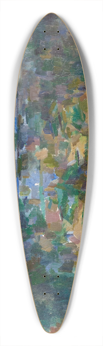 Paul Czanne - The Mont Sainte-Victoire Seen From Les Lauves 39.3 inch art pintail longboard deck