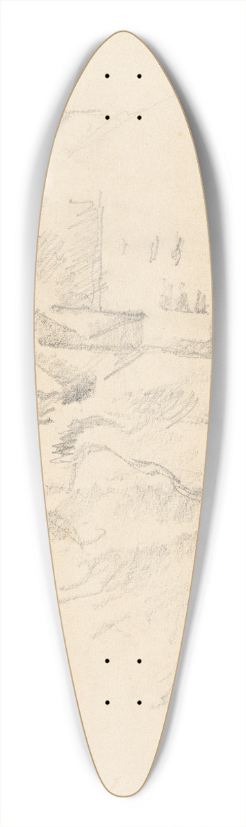 Paul Czanne - The Plaster Mill (La Moulin  pltre) 39.3 inch art pintail longboard deck