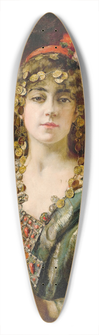 Paul De La Boulaye - Oriental With Jewelry 39.3 inch art pintail longboard deck