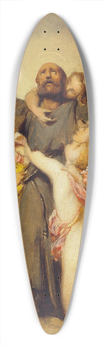 Paul Delaroche - The Temptation of Saint Anthony 39.3 inch art pintail longboard deck