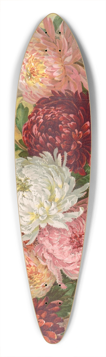 Paul de Longpre - A cluster of beauty 39.3 inch art pintail longboard deck