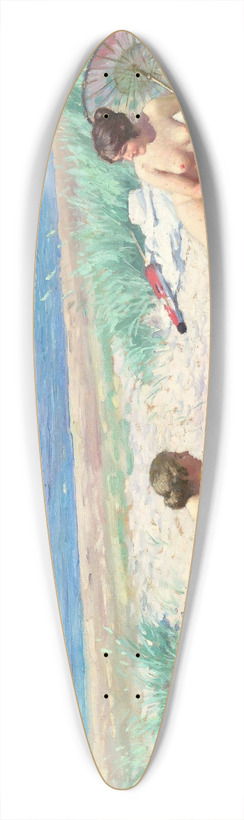 Paul Fischer - Girls on the beach 39.3 inch art pintail longboard deck