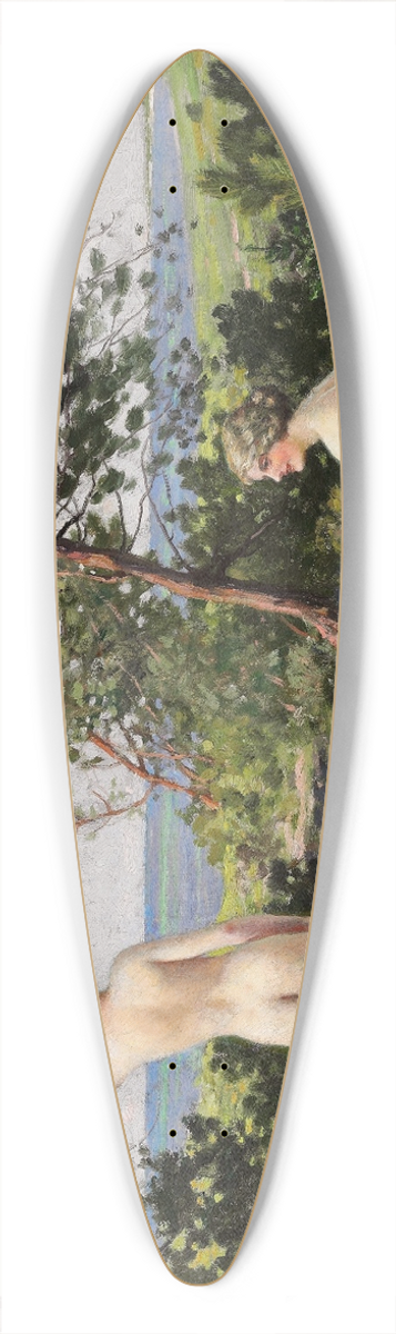 Paul Fischer - To badepiger i et krat ved kysten ved Hornbk 39.3 inch art pintail longboard deck