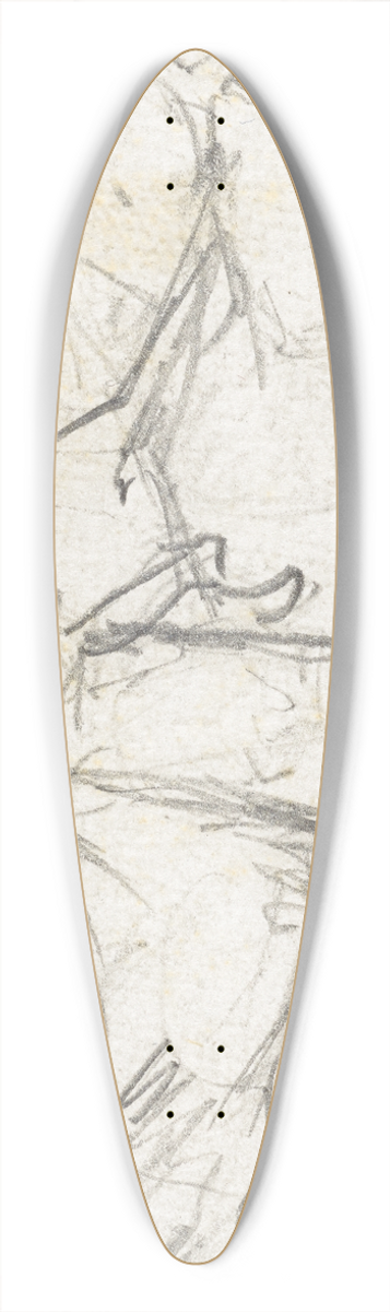 Paul Franz Otto - Mann mit Brille und Zigarre von der Seite 39.3 inch art pintail longboard deck