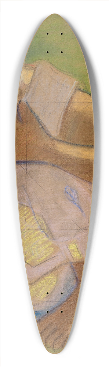 Paul Gauguin - Crouching Tahitian Woman 39.3 inch art pintail longboard deck