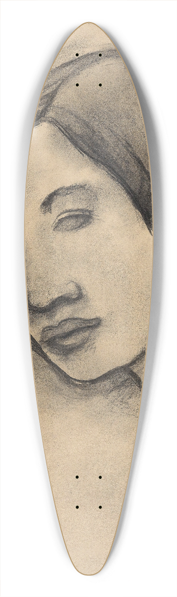 Paul Gauguin - Heads of Tahitian Women, Frontal and Profile Views 39.3 inch art pintail longboard deck