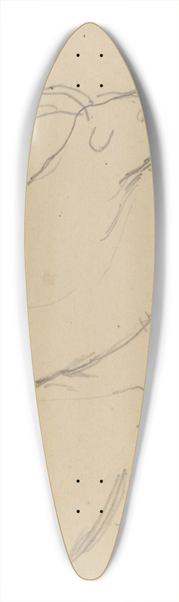 Paul Gauguin - Studies of a Cow (verso) 39.3 inch art pintail longboard deck