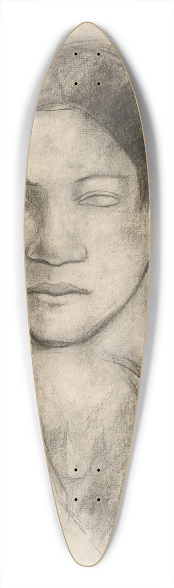 Paul Gauguin - Tahitian Faces (Frontal View and Profiles) 39.3 inch art pintail longboard deck