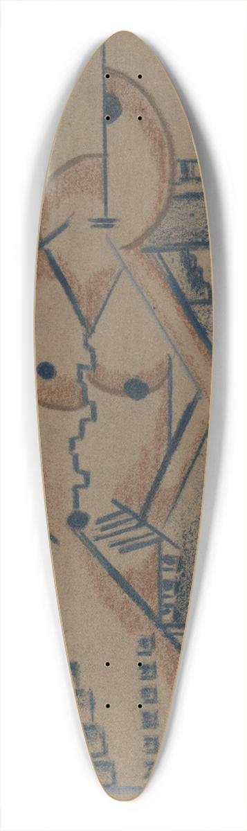 Paul Gaulois - SeatedNude 39.3 inch art pintail longboard deck