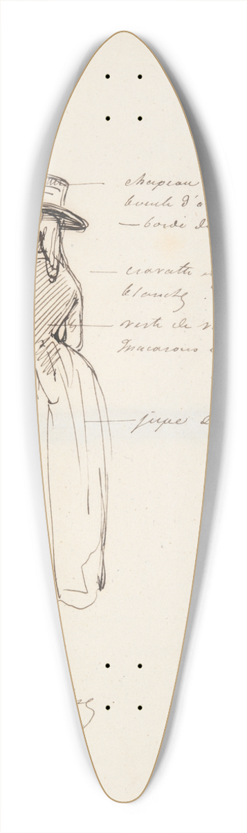 Paul Gavarni - Republicaine 39.3 inch art pintail longboard deck