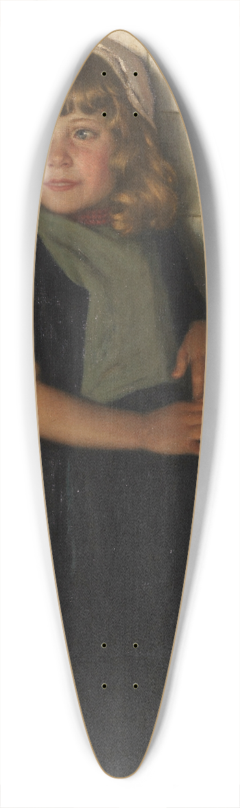 Paul Hoecker - Mdchen mit pfeln 39.3 inch art pintail longboard deck