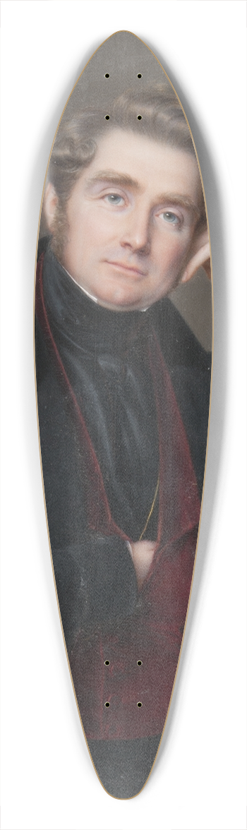 Pauline Augustin - Portrait of a man 39.3 inch art pintail longboard deck
