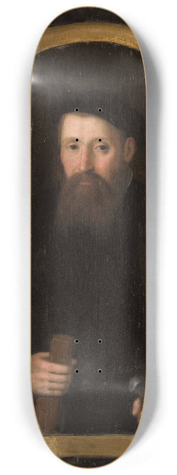 Cornelis Engelsz. - Portrait of Willem Fransz van Schoterbosch 8.25 inch art skate deck