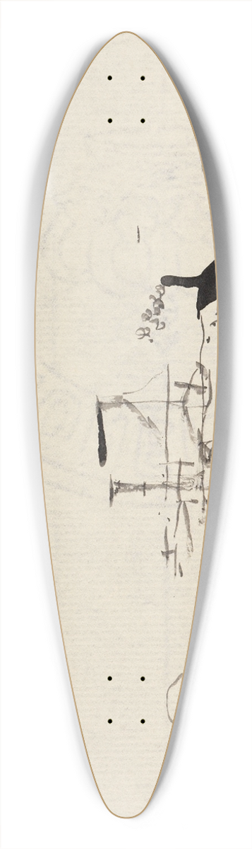 Paul Klee - Belebter Strand 39.3 inch art pintail longboard deck
