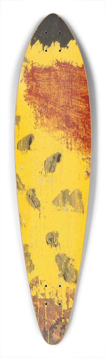 Paul Klee - Black, still in place 39.3 inch art pintail longboard deck