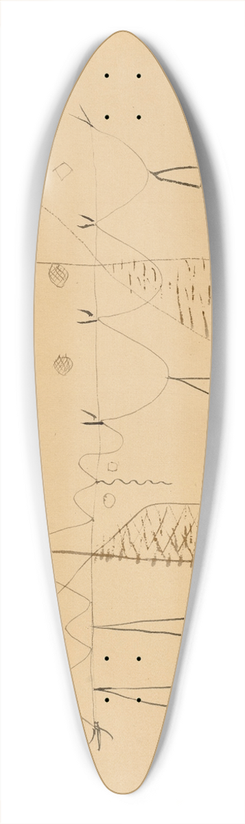 Paul Klee - Brder 39.3 inch art pintail longboard deck