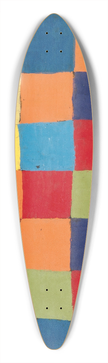 Paul Klee - Color chart Qu 1 39.3 inch art pintail longboard deck
