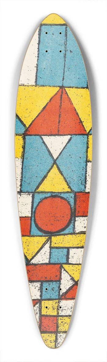 Paul Klee - Die erhabene Seite 39.3 inch art pintail longboard deck