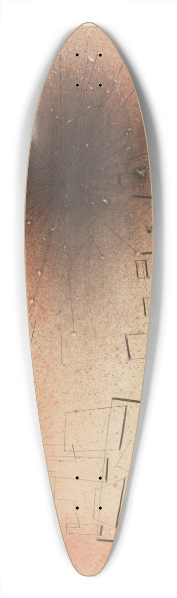 Paul Klee - Explosion 39.3 inch art pintail longboard deck