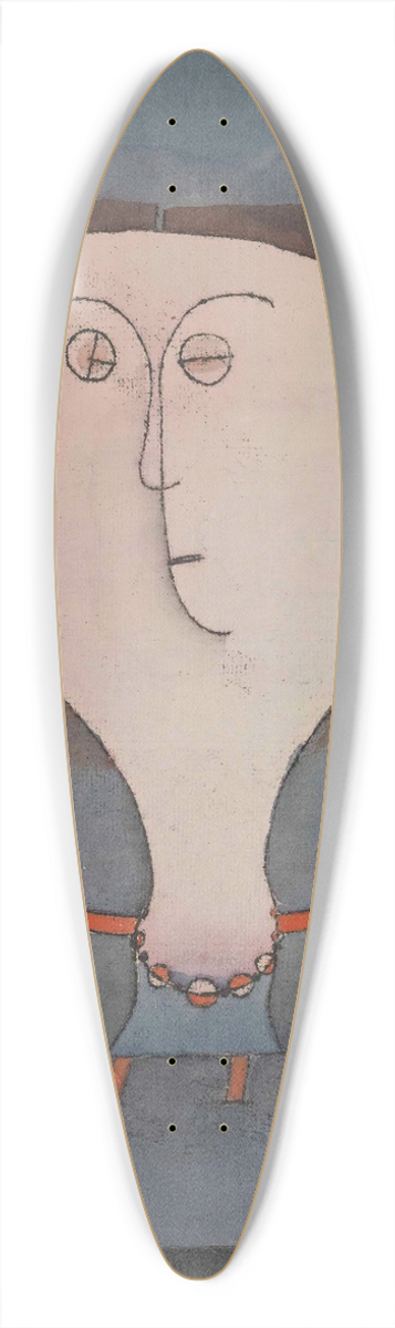 Paul Klee - Fright of a Girl 39.3 inch art pintail longboard deck