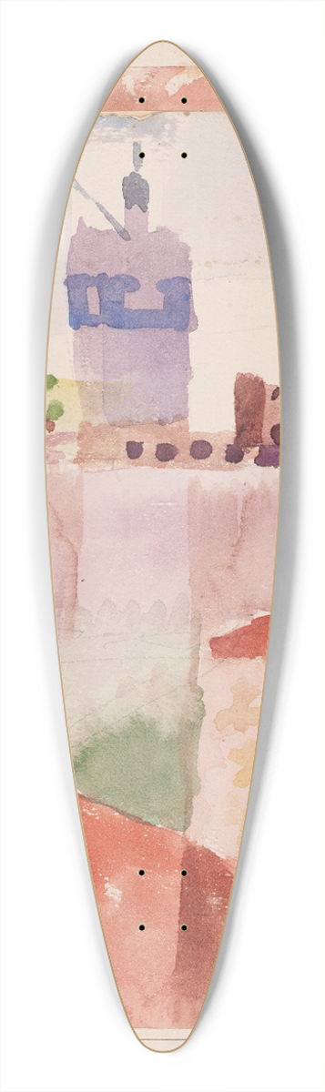 Paul Klee - Hammamet with Its Mosque 39.3 inch art pintail longboard deck
