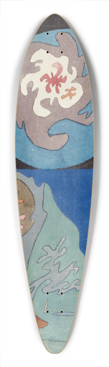 Paul Klee - In the country gem 39.3 inch art pintail longboard deck