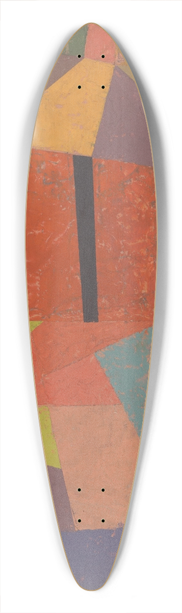 Paul Klee - Joyful MountainLandscape 39.3 inch art pintail longboard deck