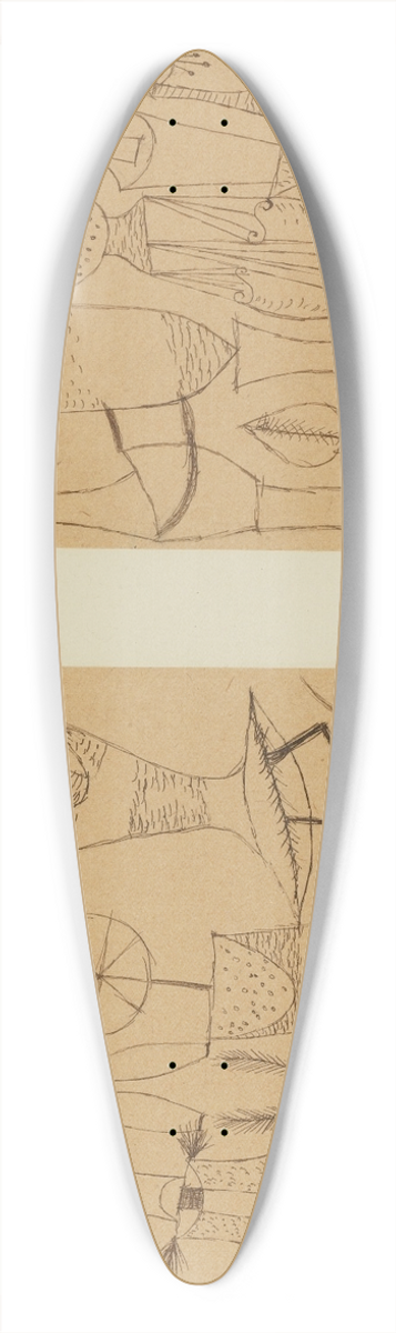 Paul Klee - Komdie (Comedy) 39.3 inch art pintail longboard deck