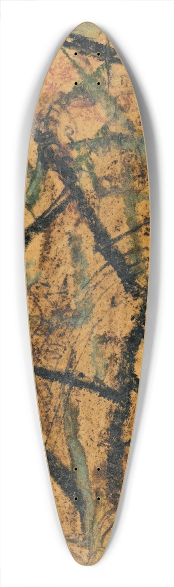 Paul Klee - Mit Dem Wassertrger (With The Water Carrier) 39.3 inch art pintail longboard deck