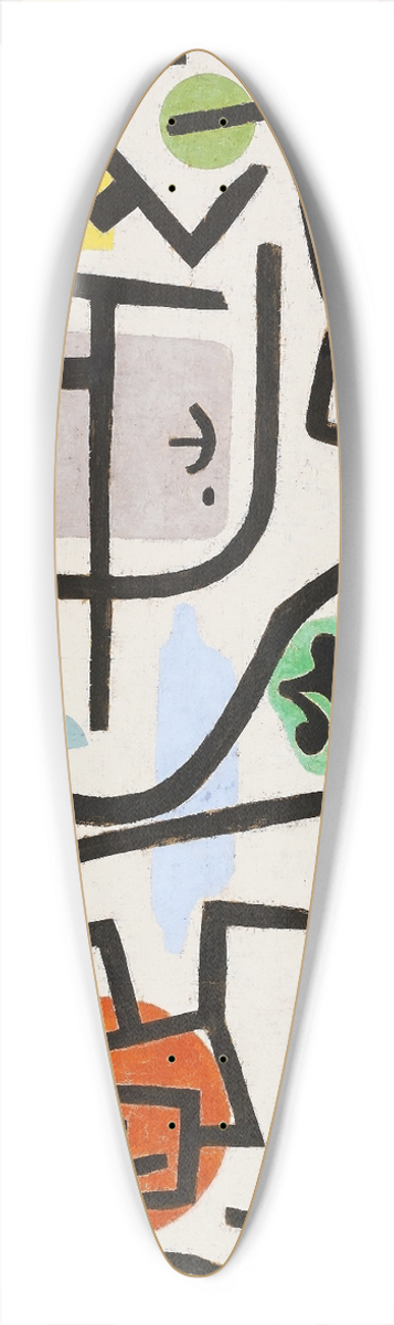 Paul Klee - Rich Harbor (Picture of a Journey) 39.3 inch art pintail longboard deck