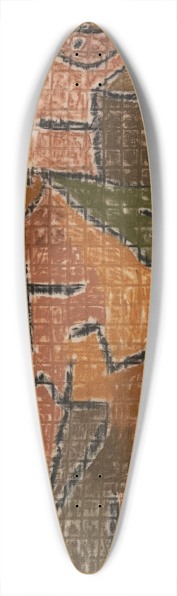Paul Klee - Schwarze Messe 39.3 inch art pintail longboard deck