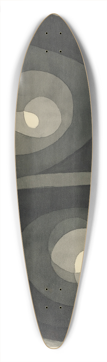 Paul Klee - Spiralschraubenblten I (Spiral Screw Flowers I) 39.3 inch art pintail longboard deck