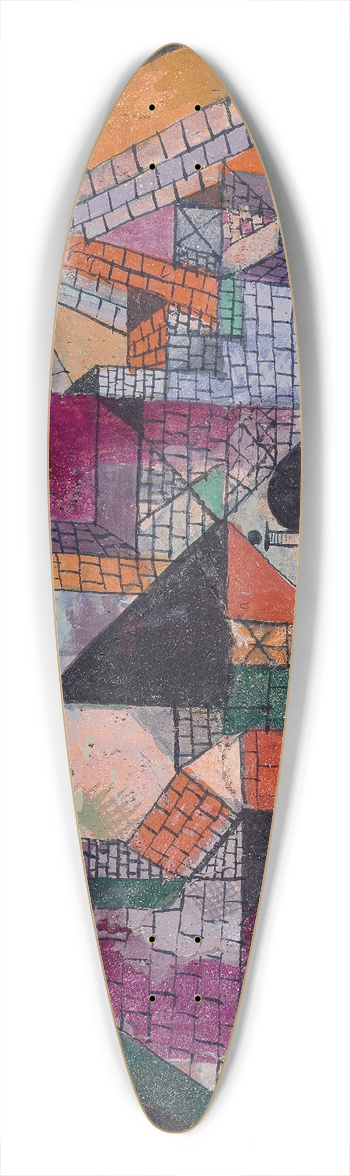 Paul Klee - Stadt R 39.3 inch art pintail longboard deck