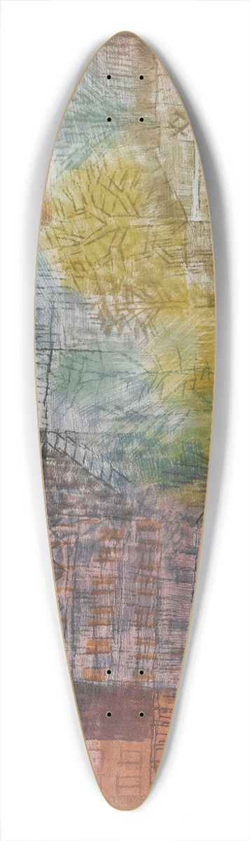 Paul Klee - Vorfrhling In H. (Early Spring In H.) 39.3 inch art pintail longboard deck