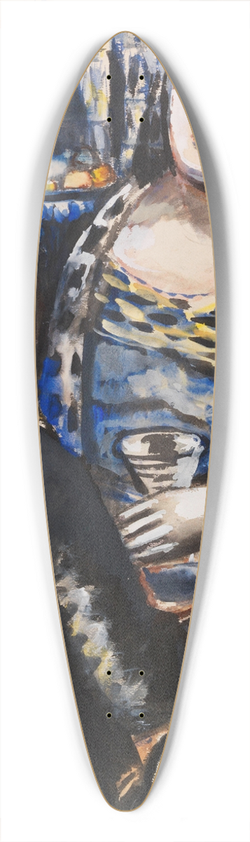 Paul Kleinschmidt - La Patronne 39.3 inch art pintail longboard deck
