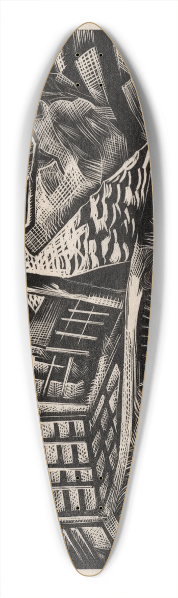 Paul Nash - Dyke by the Road 39.3 inch art pintail longboard deck