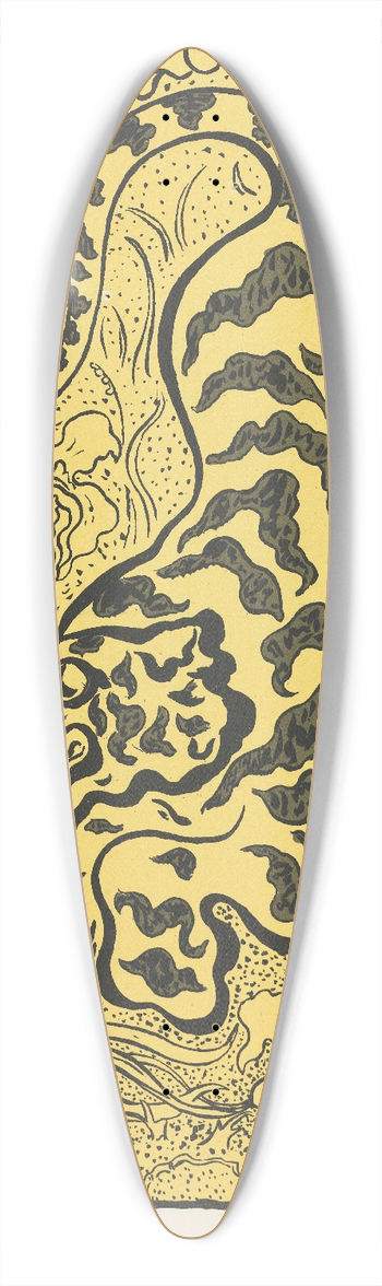 Paul Ranson - Tiger in the Jungle 39.3 inch art pintail longboard deck