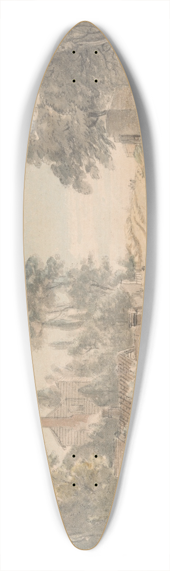 Paul Sandby - Bayswater  London 39.3 inch art pintail longboard deck