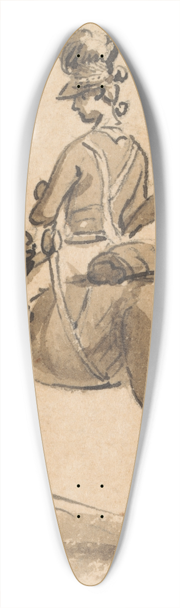 Paul Sandby - Light Dragoon, Mounted, Facing Left 39.3 inch art pintail longboard deck