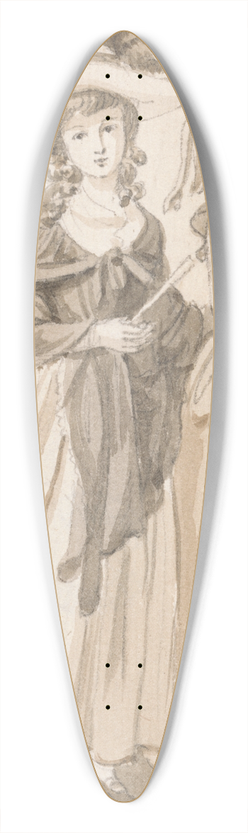 Paul Sandby - The Misses Sandby of Norwich 39.3 inch art pintail longboard deck