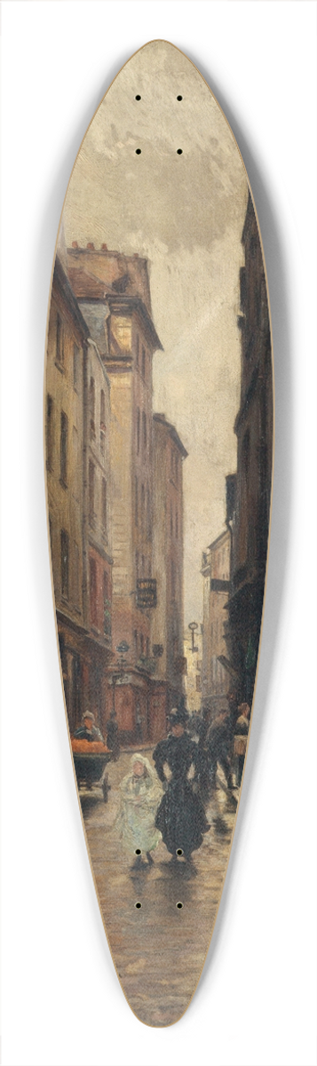 Paul Schaan - La rue Beaubourg  langle de la rue Simon-le-franc 39.3 inch art pintail longboard deck