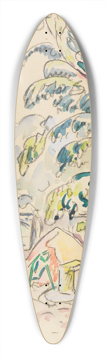 Paul Signac - An der Pariser Seine 39.3 inch art pintail longboard deck